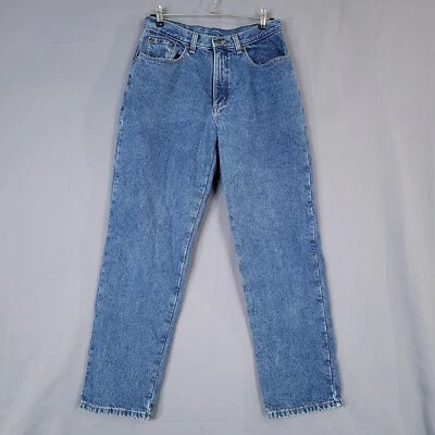 LL Bean Women's Denim Pants Flannel Lined High Rise Relaxed Fit Blue Size 12R - Image 1 of 4