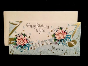 Vintage c1950's Happy Birthday Greeting Card, Die-Cut - Picture 1 of 3