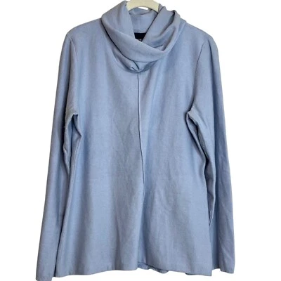 Calvin Klein Jeans Womens Cowl Neck Sweater Size XL Baby Blue Front & Back Seams - Image 1 of 4