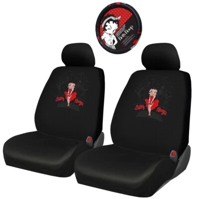 Nuevas cubiertas de volante de asiento de camión delantero Betty Boop Skyline para Honda Foto 1 de 4