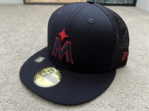 New Era 59Fifty MLB Minnesota Twins "BP" Mesh Fitted Hat Navy Size 7 1/4 New - Picture 1 of 6
