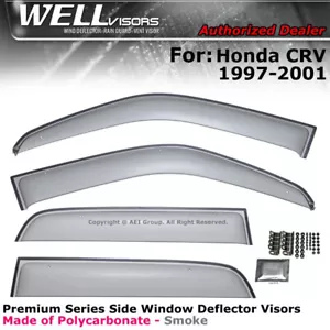 WELLvisors For Honda CRV 1997-2001 Window Visors Premium Series Rain Guards - Foto 1 di 11