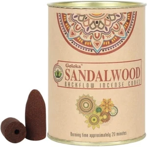 Goloka Sandalwood Backflow Incense Cones - Picture 1 of 5
