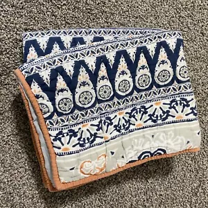 2 Keramik Scheune Kissenbezüge 23"" x 19"" Schriftrolle böhmisches Design blau braun grün - Bild 1 von 7