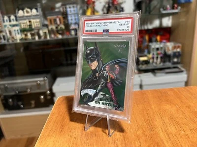 PSA 10 Batman Forever Metal 1995 Fleer #46 Double Or Nothing Two-Face Val Kilmer - Image 1 of 2