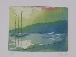 Sammlung Farbradierung Landschaften unbekannt signiert nummeriert 3-teilig (832) - Picture 1 of 18