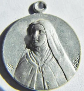 Schwester Teresa vom Jesuskind Antik Heilige Medaille Vor Heiligsprechung Schild Balme - Bild 1 von 2