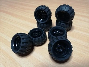 LEGO Technik 8 Stück Reifen 43.2 x 26 schwarze Felge / Technic - Bild 1 von 6