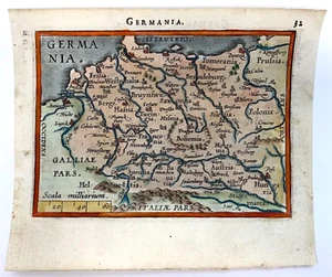 GERMANY CZECH REPUBLIC 1595 ABRAHAM ORTELIUS ANTIQUE MAP 16TH CENTURY - Picture 1 of 3