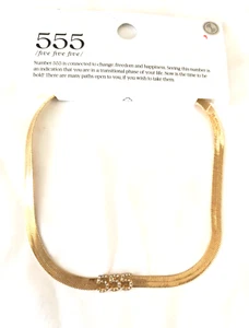 New with Tags Forever 21 555 Women's Choker Necklace Goldtone Crystals 14" - Picture 1 of 15