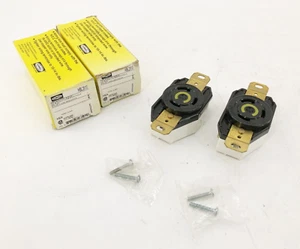 Lot of 2 New Hubbell HBL2610 Twist Lock Receptacles 30A 125V 3 Pole 3 Wire - Picture 1 of 4