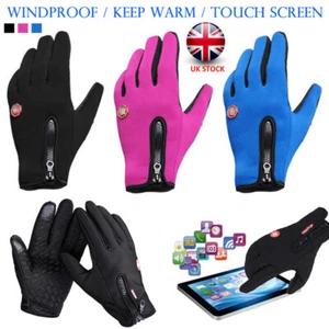 Windproof Winter Warm Cycling Gloves Touch Screen Bike MTB MX Bicycle Mittens - Picture 1 of 15
