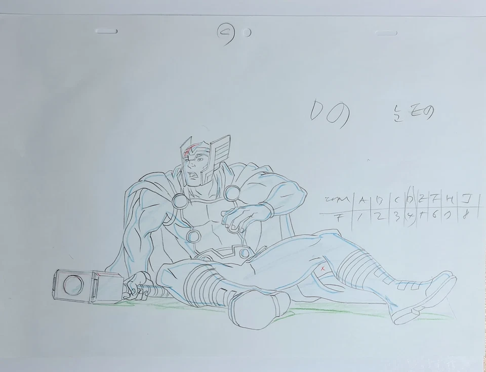 Marvel Avengers Assemble Production Animation Cel Drawing: 1960 - Image 1 of 1