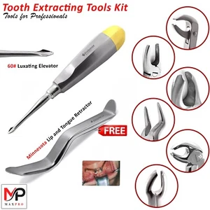 Kit Profesional de Extracción de Dientes - Pinzas, Minnesota Retractor & Elevators Lab - Imagen 1 de 22
