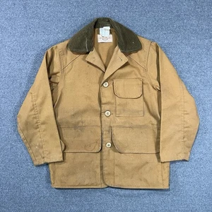 SAFTBAK Vintage Boys Hunting Jacket Brown Duck Canvas Size 12 - Picture 1 of 11