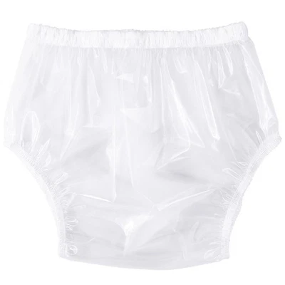 Pantalones de plástico impermeables para incontinencia para adultos cubierta de pañales ABDL ropa interior de PVC Foto 1 de 4