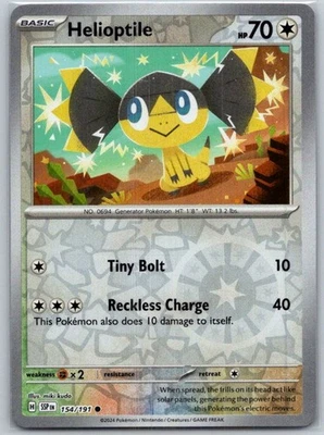 Helioptile 154/191 Reverse Holo SV08: Surging Sparks NM - Image 1 of 2