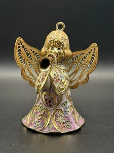 Vintage Cloisonné Engel Glocke mit Horn wunderschön EUC 1960’s - Bild 1 von 9
