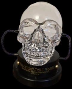7,5" Elektropathisches Gefäß LED leuchtende Plasmakugel Totenkopf Steampunk Halloween - Bild 1 von 7