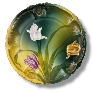 Plato antiguo RC Rosenthal Claire Baviera pintado a mano floral de tulipanes - Imagen 1 de 8