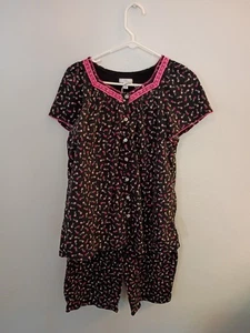 Secret Treasures PJ's/Lounge LG(12-14) Floral, Cropped Hose, Tunika Knopfverschluss - Bild 1 von 6