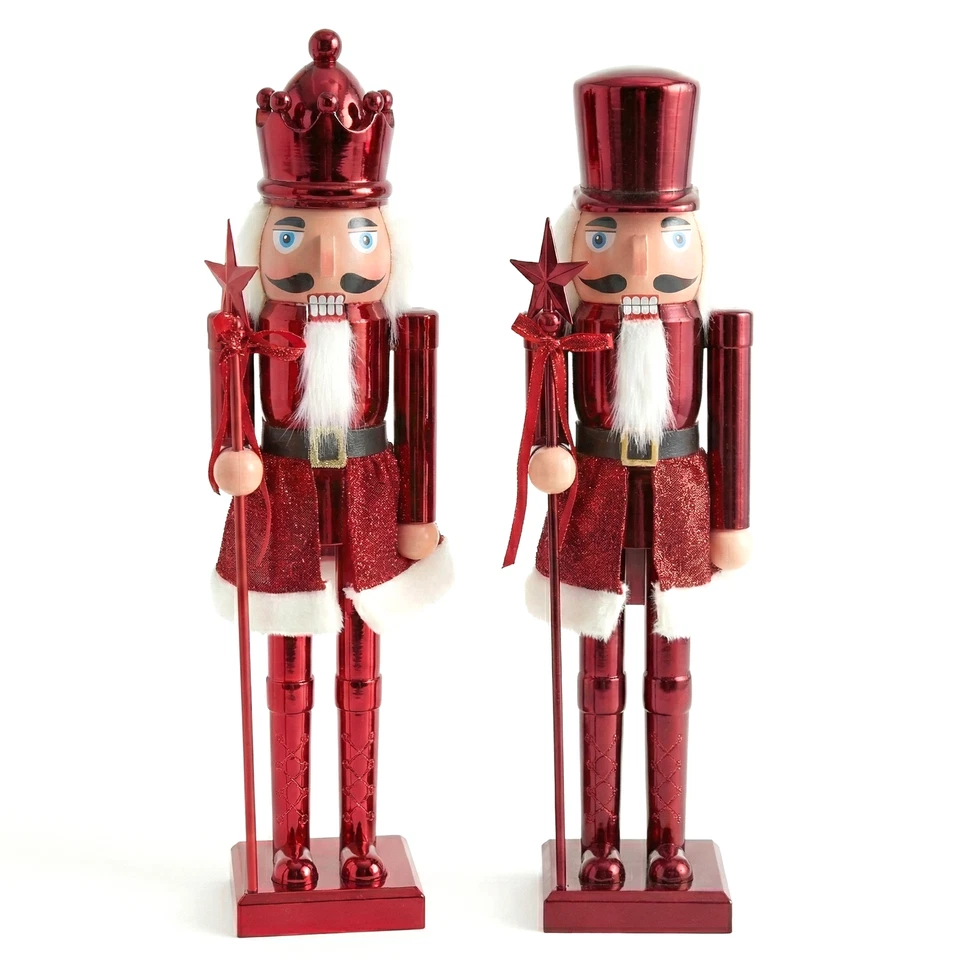 60cm Red Nutcracker Soldier King Christmas Decoration Figure Large Standing Gift - Image 1 of 1