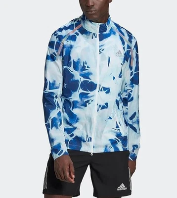 Adidas Marathon Running Jacket Translucent  Men's Size L Blue HF8770 New - Image 1 of 4