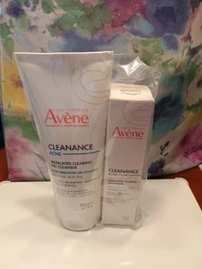 Avene Cleanance Acne Medicated Gel Cleanser+Treatment Cream Set. Full Size. - Picture 1 of 3