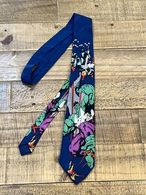 Винтажный галстук 1994 Marvel Comics The Incredible Hulk полиэстер De Fabiani Flaw - Изображение 1 из 4