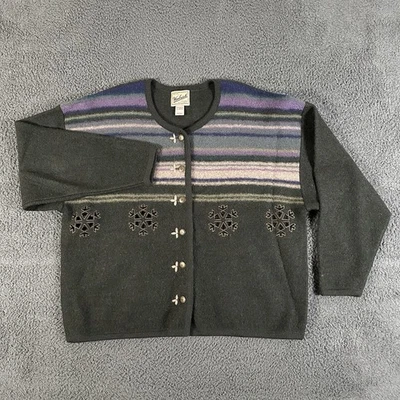 Suéter Woolrich Vintage Mujer XL Verde Cárdigan Tejido Lana Hong Kong Foto 1 de 4