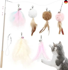 SONGWAY Interaktives Katzenspielzeug Feder - Katzenspielzeug Set, Einziehbare - Bild 1 von 6