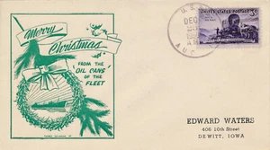 MILITARY MARINE COVER FIRST DAY EVENT - USS AUC (?)  WEIHNACHTEN 1959 ÖLDOSE FLE  - Bild 1 von 2