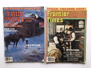 Vintage Lot of 2 TRUE WEST and FRONTIER TIMES Magazines 1985 DEVIL WENT TO WACO