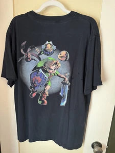 Zelda Majoras Mask Vintage 00 GRAIL rare black t shirt size Large Link Goron - Picture 1 of 7