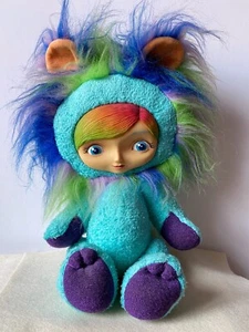 Rainbow 12” Teddy Bear Girl - Handmade OOAK Rainbow Pride Doll - Picture 1 of 6