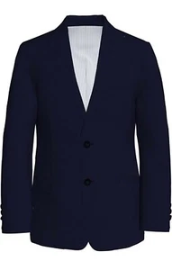 IZOD Boys' Bi-Stretch Blazer Jacket Blue Mini Grid 12 - Picture 1 of 1