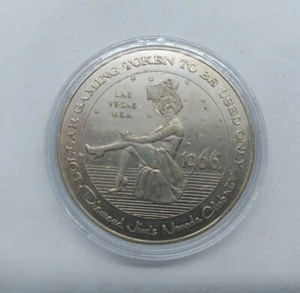 DIAMOND JIM'S NEVADA CLUB CASINO LAS VEGAS NEVADA $1 GAMING TOKEN DATED 1966 - Picture 1 of 4