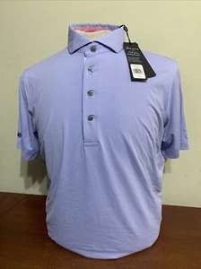 Greyson Cayuse Mens Medium Heron Blue Golf Polo Shirt NEW NWT club logo - Picture 1 of 7