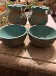 Vintage Pleasant Village Italienisches Geschirr 4er Set - Bild 1 von 17