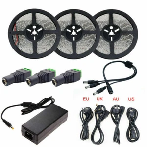 LED Strip Light SMD 2835 5M 10M 15M Waterproof Tape Ribbon+ 2A/3A/5A Adapter 12V - Picture 1 of 10
