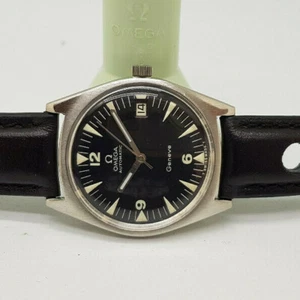 Reloj Omega Geneve 1965 esfera negra fecha automático Cal:562 para hombre - Imagen 1 de 11