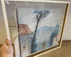 Peinture Papier Peint Ancien XVIIIeme Cadre Décoration Empire Hst Tapisserie 2 - Imagen 1 de 8