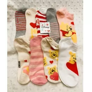 Disney Winnie-the-Pooh Valentine 9er-Pack niedrige Damen-Söckchen - NEU - Bild 1 von 6
