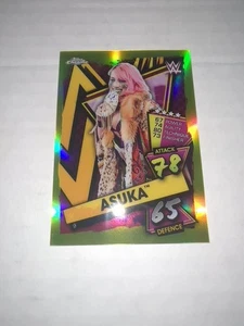 2021 Topps Chrome WWE Slam Attax #9 YELLOW /99 REFRACTOR ASUKA 94/99 - Picture 1 of 2