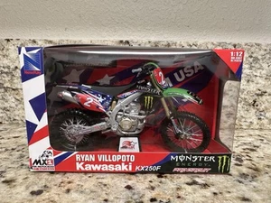 Ryan Villopoto New Ray 1:12 Scale Motocross Of Nations 2008 Rare Toy KX250F NEW - Picture 1 of 24
