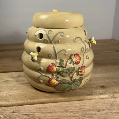 Luces de jardín PartyLite colmena 2 piezas cera abejorro tarta calentador de aceite tealight Foto 1 de 4