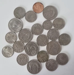 Singapore Coins 1967-1980s 10c 20c 1c Circulated Old Vintage: Lot of 22 - Picture 1 of 8