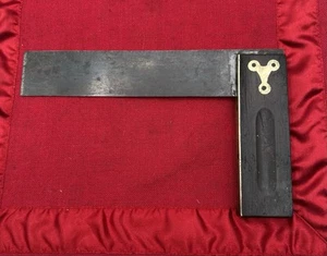 Vintage Stanley EE. UU. 7 1/2" Try Square palo de rosa/latón - Imagen 1 de 7