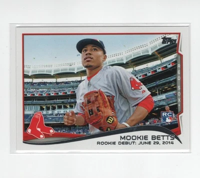 Serie Topps Update 2014 | Debut de novato Mookie Betts | Tarjeta #US-301 (RC) Foto 1 de 2