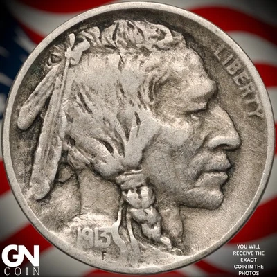 1913 P Tipo 1 Buffalo Nickel A8450 Foto 1 de 2